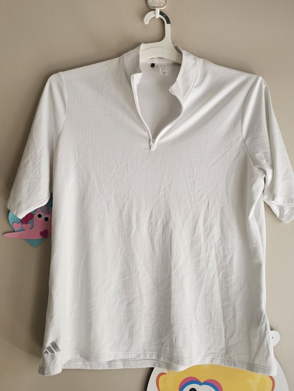 adidas HEAT.RDY Quarter-Zip Golf Polo – Men's XL – White